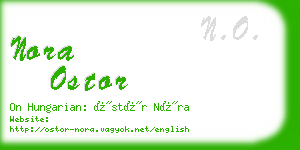 nora ostor business card